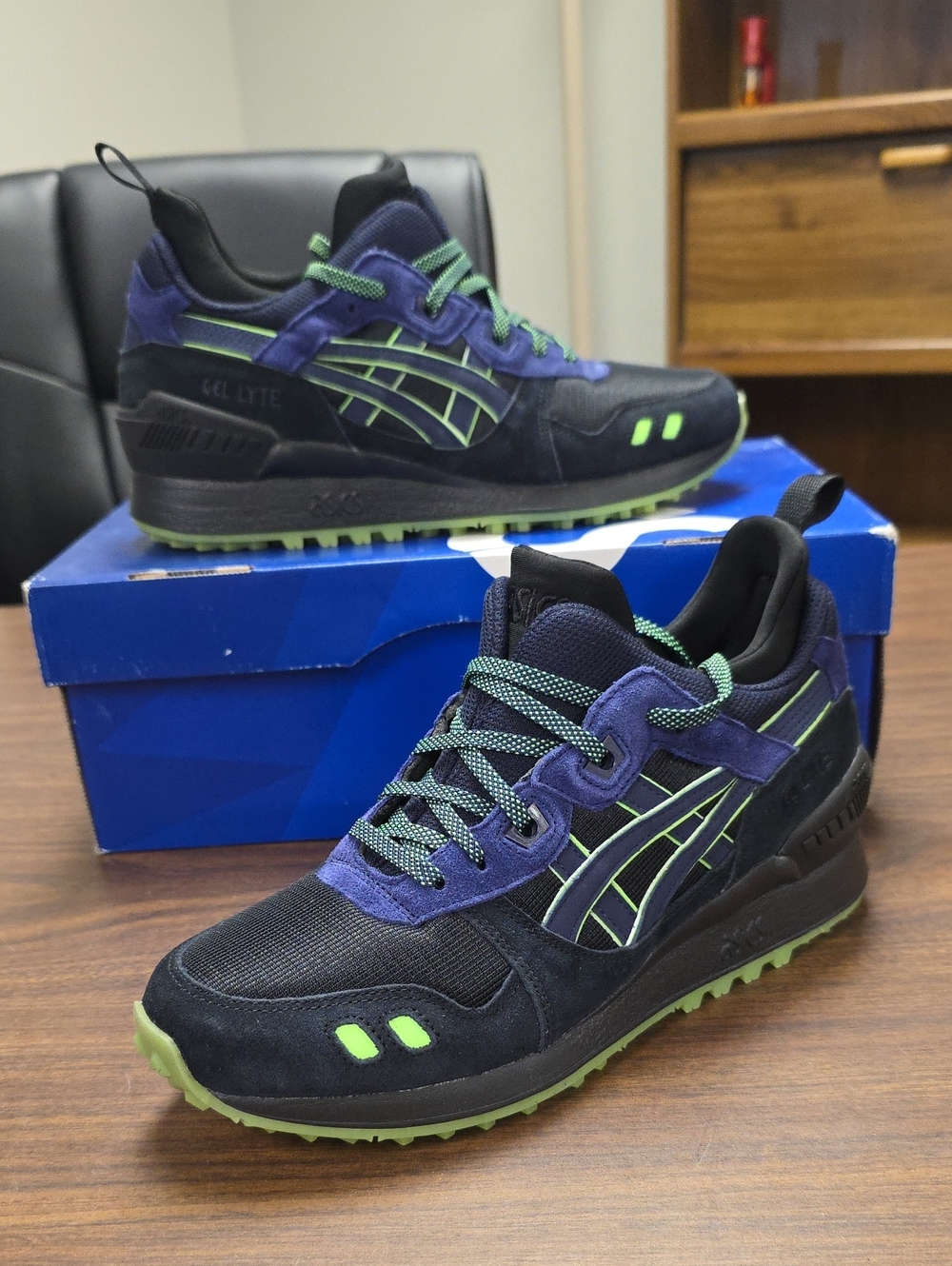 ASICS Gel Lyte MT Black/Peacoat Mesh Mid Top  H7XUK 9058 Men's Multiple Sizes